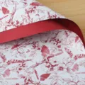 Waterproof floral wrapping paper with red butterfly and flower print, perfect for bouquets. - Cherry Red