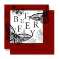 Waterproof flower wrapping paper with elegant butterfly and floral print, perfect for floral bouquets. - Passionate Red