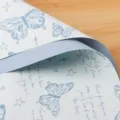Waterproof flower wrapping paper with butterfly and star print, florist bouquet paper. - Fresh Blue