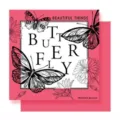 Pink butterfly floral waterproof wrapping paper for flower bouquet decoration and florist use. - Pink