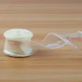 10 Yards 4CM Cinta de Organza Iridiscente para Envoltorio de Regalos y Decoración DIY - 10 Yardas / Amarillo leche