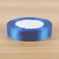 Blue satin ribbon roll for floral bouquet decoration, 2cm width - Sapphire Blue