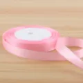 1cm pink satin ribbon roll for flower bouquet gift wrapping, crafting and baking decoration. - Light Pink
