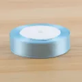 Light blue satin ribbon 2cm wide, perfect for gift wrapping, bouquet tying, and floral arrangement crafts. - Sky Blue