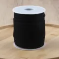Black suede cord 3mm floral wrapping ribbon roll for craft gift packaging decoration - Black