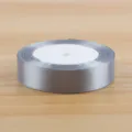 Grey satin ribbon roll 2cm width for gift wrapping, floral bouquet packaging, and craft decoration. - Silver Gray