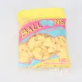 Macaron yellow latex balloons 100 pcs set, thick natural rubber balloon for party decor. - Champagne