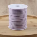 Purple 3mm faux suede leather cord roll for floral packaging, gift wrapping and DIY crafts. - Light Purple
