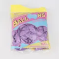Macaron purple latex balloons 100pcs pack, natural rubber party decoration balloons. - Purple