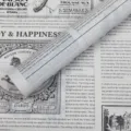 Europaeisches Vintage-Zeitung Blumen Geschenkverpackung Papier wasserdichtes Design. - 20 Stück/Packung / Rauchgrau