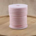 Pink faux suede cord for gift wrapping, 3mm velvet ribbon spool for floral craft and DIY decor. - Light Pink