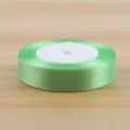 Green Satin Ribbon 2cm Width for Gift Wrapping and Flower Bouquet Craft Decoration - Fruit Green