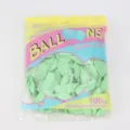 Macaron green latex balloons 100pcs, thick decorative party balloons for weddings and birthdays. - Light Green