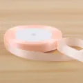 Light pink satin ribbon 1cm wide, ideal for floral bouquets, gift wrapping and bows. - Champagne