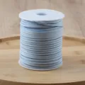 3mm Light Blue Suede Cord Ribbon Spool for Floral Wrapping Craft Gift Box DIY Decoration - Ice Blue