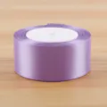 4cm lila Satinband fuer Blumenstrauss Verpackung, Geschenke und DIY Bastelarbeiten. - 25 Yards Pro Rolle / Hellviolett
