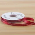 1cm red satin ribbon for floral gift packaging, DIY bouquet cake baking decoration - 1CM*32 Yards/Roll / Burgundy