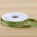 Green 1cm Ribbon Just For You Flower Gift Packaging DIY Florist Bouquet Cake Baking Decor - 1CM*32 Yards/Roll / Army Green