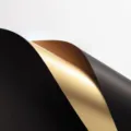 Waterdicht bloeminpakpapier, luxe zwart en goud metallic cadeauverpakking BOPP-folie. - Voordeelverpakking 20 Vellen / Zwart