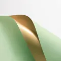 Waterdicht bloeminpakpapier met luxe metallics gouden voering voor prachtige boeketten. - Voordeelverpakking 20 Vellen / Watergroen