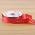 Red satin ribbon 2.5cm width with white Just for you text, perfect for flower and gift wrapping. - just for you 2.5CM*30 Yards/Roll / Red