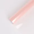 Pink transparent cellophane wrapping paper roll for flower bouquet packaging supplies. - Roll (57cmx10m) / Light Pink