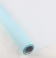 Papier Emballage Fleurs Imperméable BOPP Bleu Clair Blanc Double Couleur Ouyazhi - 56cmx10yd/Rouleau / Bleu Clair et Blanc
