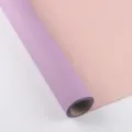 Rouleau papier emballage floral bicolore imperméable, BOPP violet et rose clair. - 56cmx10yd/Rouleau / Lilas et Rose Nude