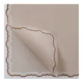 Waterproof floral wrapping paper Korean plain paper with scalloped edge for bouquet decor. - Small Handkerchief 20 Sheets / 56*56cm/Sheet / Khaki