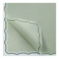 Waterproof floral wrapping paper with elegant scalloped edges for bouquet packing 20pcs - Small Handkerchief 20 Sheets / 56*56cm/Sheet / Basil Green