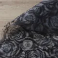 Waterproof floral wrapping paper with black rose pattern, translucent bouquet packaging material. - Rose Beauty 20 Sheets / 56*56cm/Sheet / Black