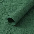 Carta da regalo floreale stropicciata verde scuro Rotolo di materiale per bouquet - Verde Magico