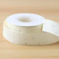 2.5cm beige rhinestone cotton ribbon, chevron woven gift wrapping and floral craft spool. - 2.5cmx10 Yards / Off White