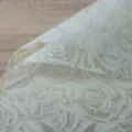 Waterproof floral wrapping paper with elegant embossed rose pattern for bouquet packaging. - Rose Beauty 20 Sheets / 56*56cm/Sheet / Light Yellow