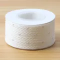 2.5cm decorative diamond cotton ribbon for gift wrapping, floral bouquets, and DIY crafts. - 4.0cmx10 Yards / White