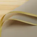 Waterproof Gold Edge Jelly Floral Wrapping Paper DIY Bouquet Flower Packaging Film Khaki - 20 Pieces/Pack / Milk Coffee