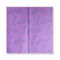 Papel de envolver floral impermeable morado con estampado love para ramos y regalos. - 20 Piezas/Paquete / Púrpura