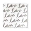 Papel de envolver floral impermeable con estampado love romántico para ramos de flores. - 20 Piezas/Paquete / Blanco Gris