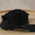 2.5cm Μαύρη κορδέλα με βολάν για συσκευασία δώρων χειροτεχνίας και διακόσμηση λουλουδιών - 2.5cmx10 Γιάρδες / Μαύρο