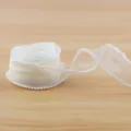 Λευκη Κορδελα Οργαντζα με Περλες 4cm DIY Μπουκετο Λουλουδιων Συσκευασια Δωρου Κομψο - Ζαχαρί