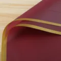 Burgundy floral wrapping paper with gold edge waterproof DIY bouquet packaging material - 20 Pieces/Pack / Red Pear