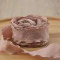 2.5cm gefaltetes Rüschen-Fischschwanzband für DIY-Geschenkverpackung und Blumen-Dekoration. - 2.5cmx10 Yards / Khaki