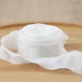 Weißes plissiertes Spitzenband 2.5cm breit für handgemachte DIY Geschenkverpackung. - 2.5cmx10 Yards / Weiß