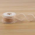 Beaded organza ribbon 4cm wide with pearls, perfect for gift wrapping and flower bouquets. - Imperial Gold