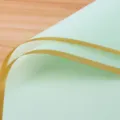 Light green floral wrapping paper with gold edge, waterproof jelly film for bouquet DIY. - 20 Pieces/Pack / Water Dance