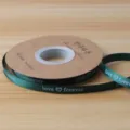 Dark green ribbon 1cm wide with love forever text, perfect for floral gift wrapping and DIY crafts. - 1cm*32yd/Roll (love forever) / Dark Green