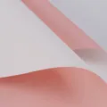 Zweifarbiges wasserdichtes Blumenumschlagpapier, rosa und weiss dickes Plastik Material. - Ouyah Papier 20 Blatt / Helles Rosa / Zartweiß