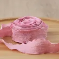 Rosa gerafftes Fischschwanz-Band 2.5 cm breit für DIY handgemachte Geschenke und Blumen Dekor. - 2.5cmx10 Yards / Rosa