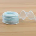 Light blue pearl organza ribbon 4cm wide for DIY flower bouquet wrapping and gift decoration crafting. - Sky Blue