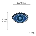 Evil eye embroidered patch DIY clothing accessory with clear size dimensions for decoration. - Evil Eye Style (11921)